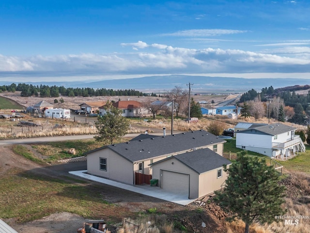 drone / aerial view with a residential view