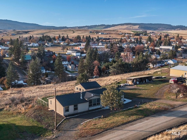 aerial view featuring a mountain view