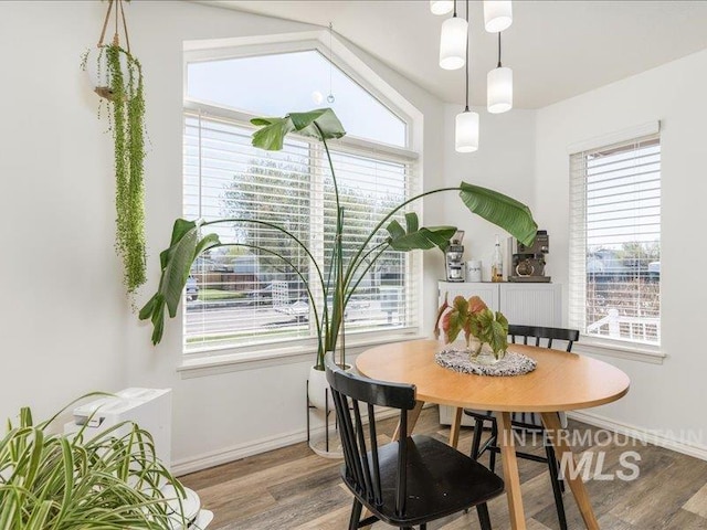 5287 Stuart Ave, Chubbuck, ID 83202 - dining area with light wood finished floors and baseboards