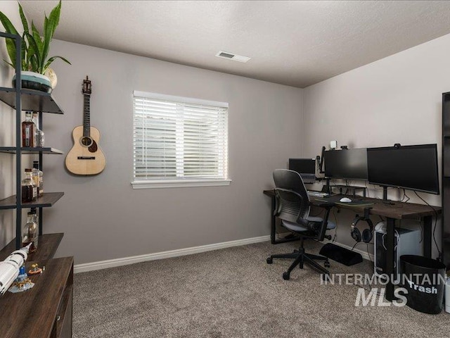 5287 Stuart Ave, Chubbuck, ID 83202 - carpeted home office featuring baseboards