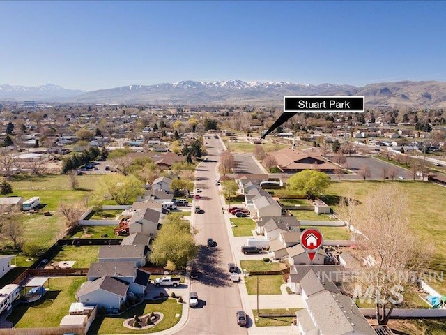5287 Stuart Ave, Chubbuck, ID 83202 - aerial view of residential area with a mountain backdrop