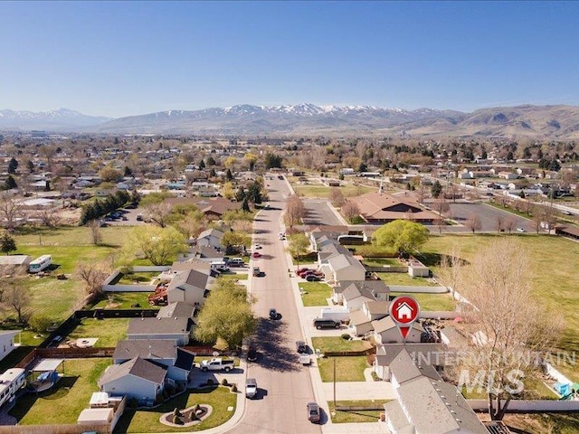 5287 Stuart Ave, Chubbuck, ID 83202 - aerial perspective of suburban area with a mountain backdrop