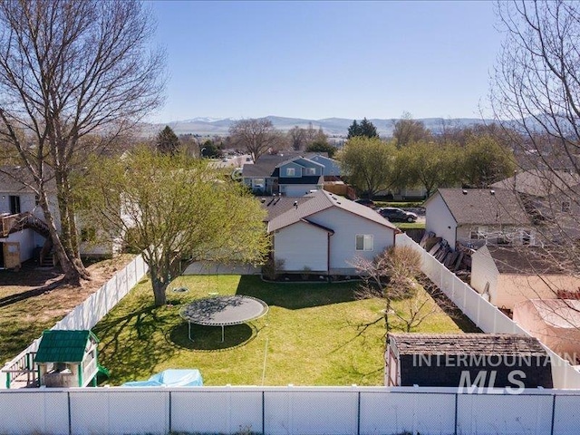 5287 Stuart Ave, Chubbuck, ID 83202 - aerial perspective of suburban area with a mountainous background