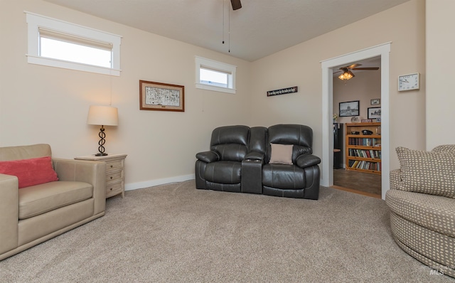 818 W Dallan Woods Way, Nampa, ID 83686 - living room featuring a ceiling fan and carpet floors