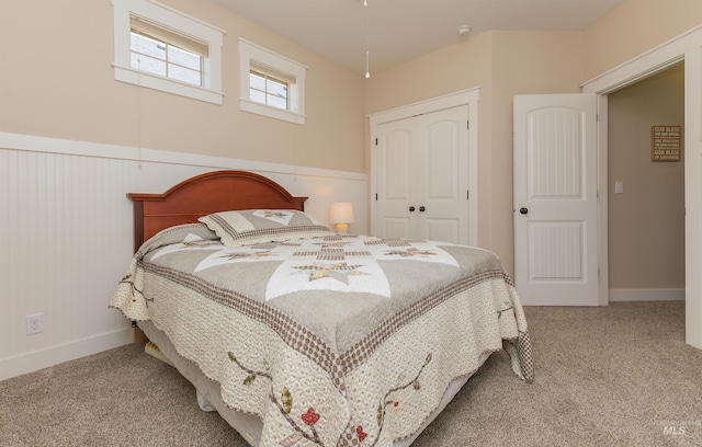 818 W Dallan Woods Way, Nampa, ID 83686 - carpeted bedroom with a closet and wainscoting