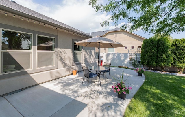 818 W Dallan Woods Way, Nampa, ID 83686 - view of patio featuring outdoor dining space