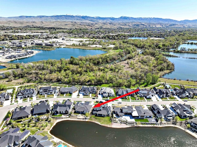 1771 S Riparian Way, Eagle, ID 83616 - view of property location with nearby suburban area and a water and mountain view