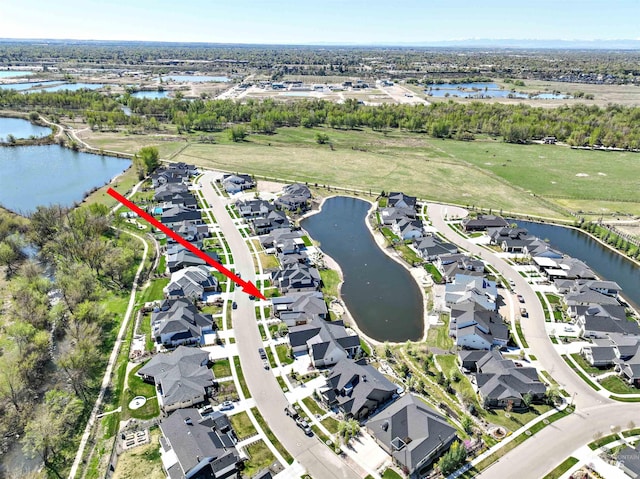 1771 S Riparian Way, Eagle, ID 83616 - aerial view of property's location featuring nearby suburban area and a large body of water