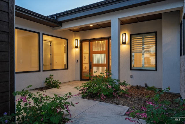1771 S Riparian Way, Eagle, ID 83616 - entrance to property featuring stucco siding and covered porch
