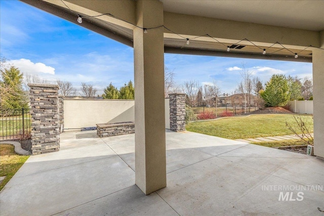 view of patio / terrace featuring a fenced backyard