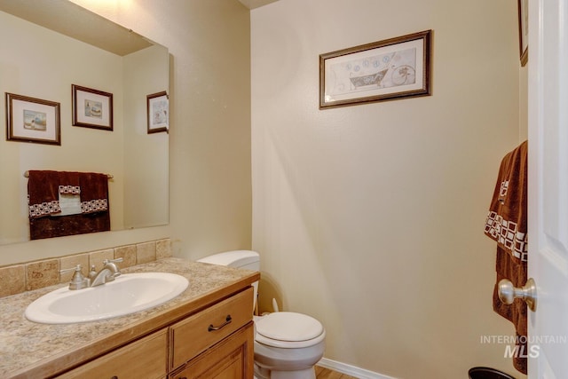 1587 N Firebrick Dr, Kuna, ID 83634 - half bathroom with vanity and toilet
