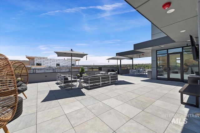 view of patio featuring outdoor lounge area