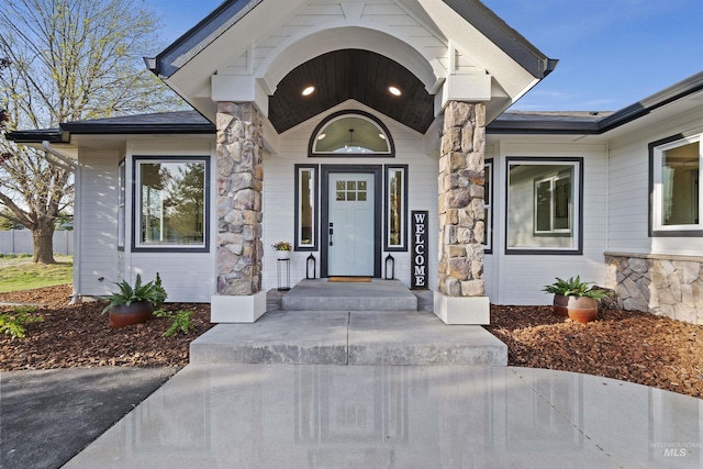 1910 W Campo Ln, Eagle, ID 83616 - view of exterior entry with stone siding
