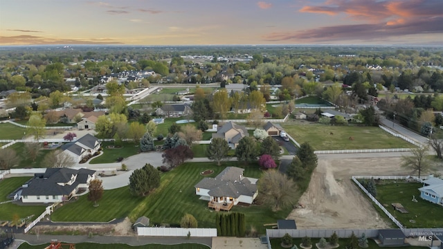1910 W Campo Ln, Eagle, ID 83616 - aerial view at dusk of a residential view