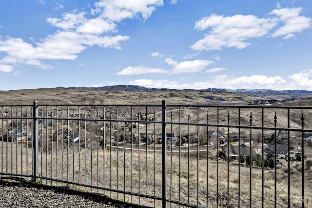 exterior space with a mountain view