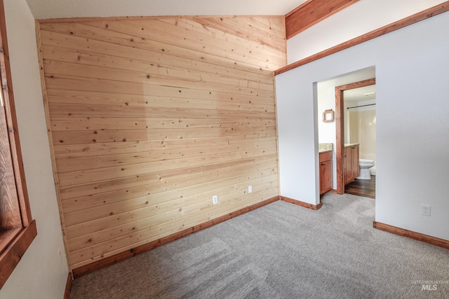 1607 Davis Ave Unit C2, Mccall, ID 83638 - spare room with carpet flooring, baseboards, and wooden walls