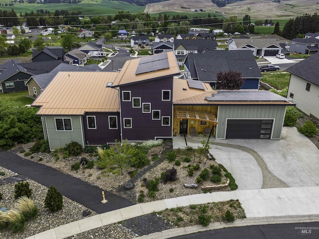 2809 Hampton Ct, Moscow, ID 83843 - aerial perspective of suburban area with a mountainous background