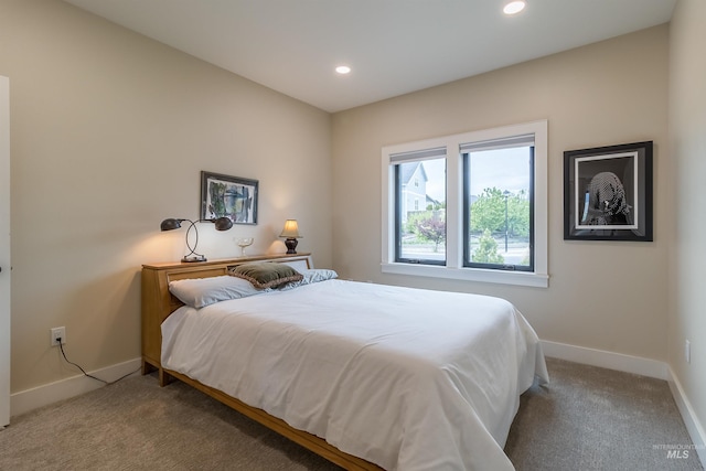 2809 Hampton Ct, Moscow, ID 83843 - bedroom with baseboards, carpet flooring, and recessed lighting