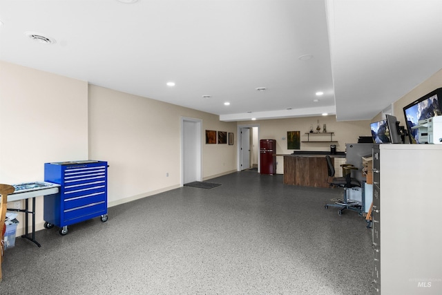2809 Hampton Ct, Moscow, ID 83843 - interior space featuring speckled floor, recessed lighting, and baseboards
