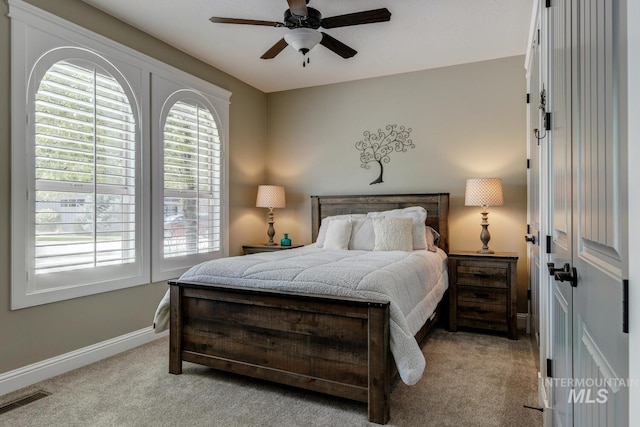 3214 S Arctic Fox Ave, Eagle, ID 83616 - bedroom featuring light carpet and ceiling fan