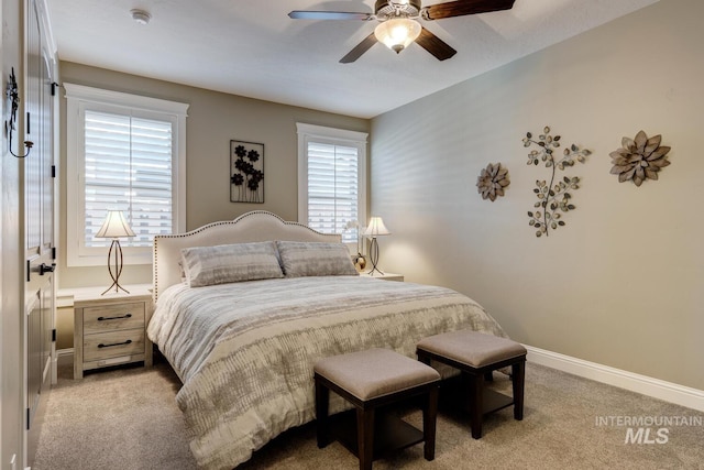 3214 S Arctic Fox Ave, Eagle, ID 83616 - bedroom featuring light carpet and a ceiling fan