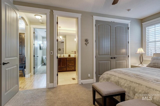 3214 S Arctic Fox Ave, Eagle, ID 83616 - carpeted bedroom with a closet and ensuite bathroom