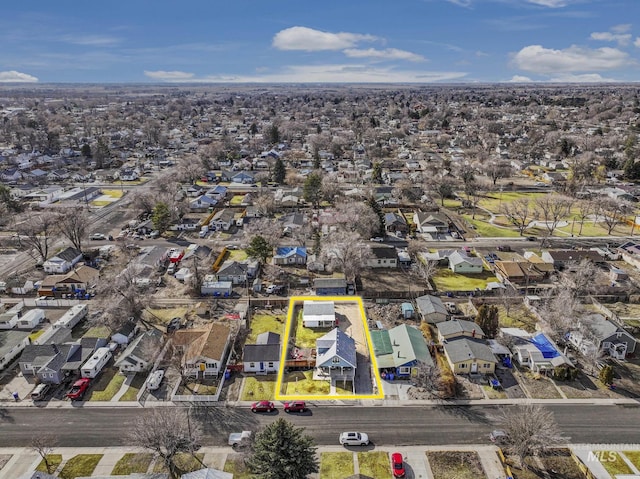 aerial view featuring a residential view