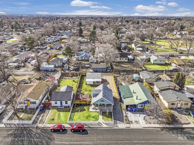 bird's eye view featuring a residential view