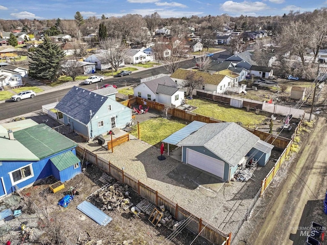 drone / aerial view with a residential view