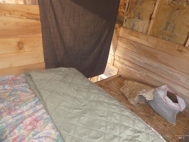 309 Wildrose Ln, Anatone, WA 99401 - bedroom featuring wood walls