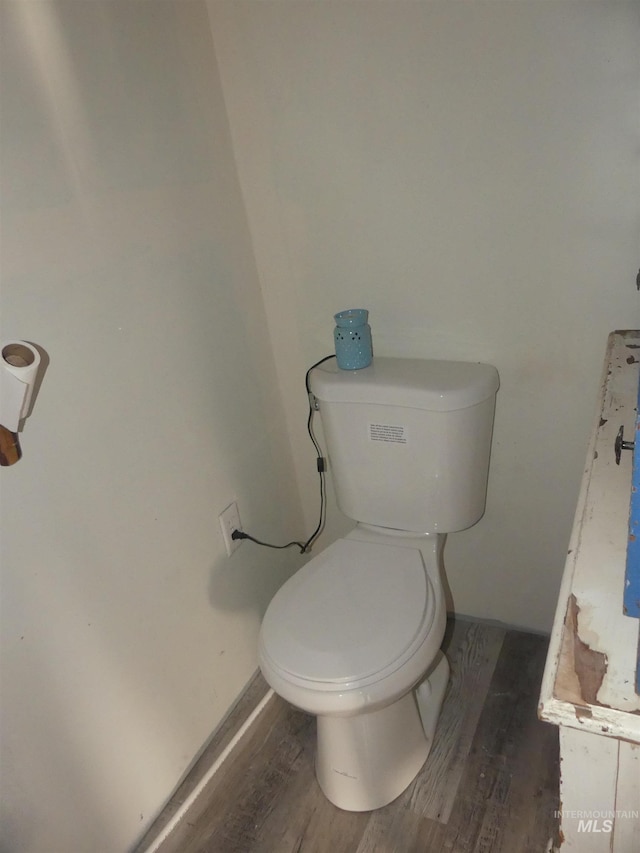 309 Wildrose Ln, Anatone, WA 99401 - bathroom with hardwood / wood-style floors and toilet