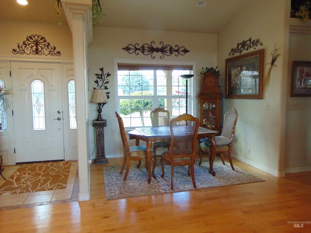 dining room featuring light hardwood / wood-style floors