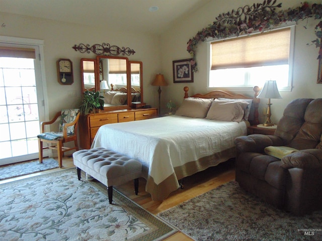 bedroom featuring wood-type flooring