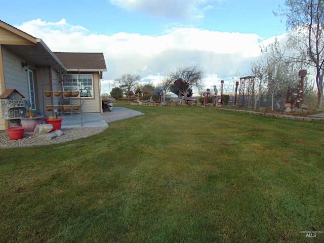 view of yard featuring a patio