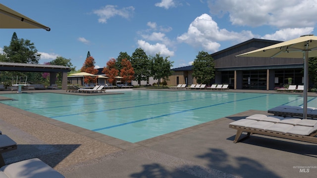 11966 W Zamalek Ct, Kuna, ID 83634 - community pool with a patio area
