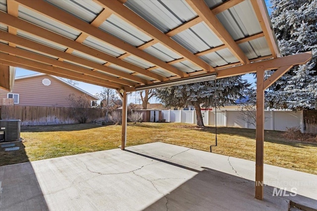 view of patio / terrace with cooling unit