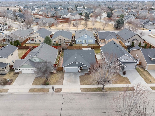 drone / aerial view with a residential view