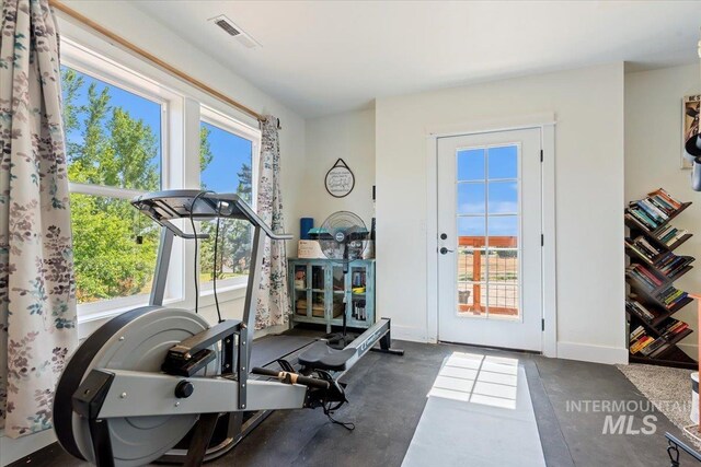 15916 Hill Top Cir, Wilder, ID 83676 - exercise room featuring plenty of natural light