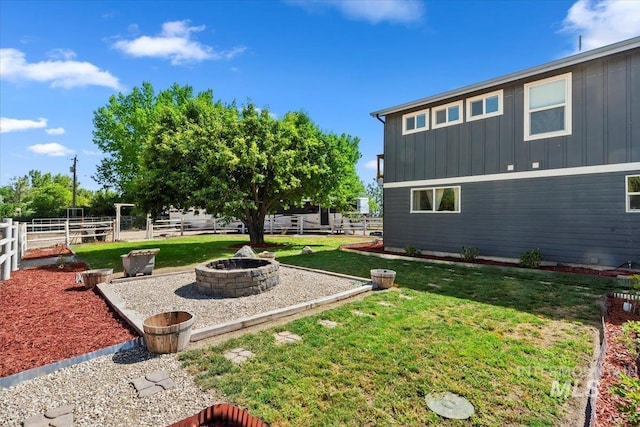 15916 Hill Top Cir, Wilder, ID 83676 - view of yard with a fire pit
