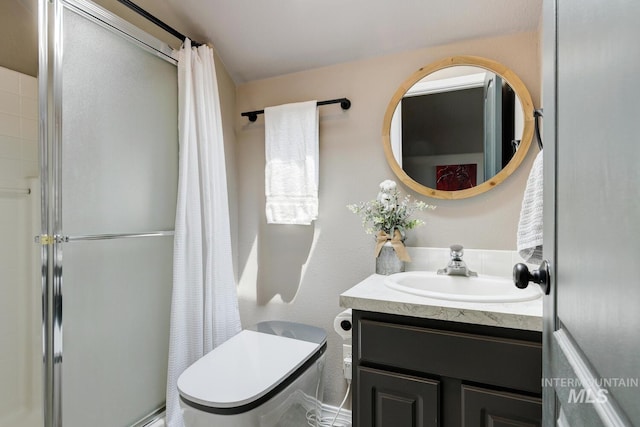 10551 W Deep Canyon Dr, Star, ID 83669 - full bathroom with a shower with shower curtain and vanity