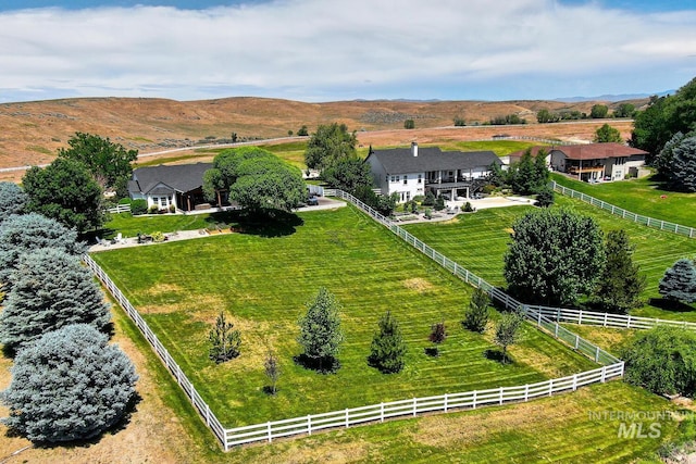 10551 W Deep Canyon Dr, Star, ID 83669 - aerial view of sparsely populated area with a pastoral area and a mountainous background