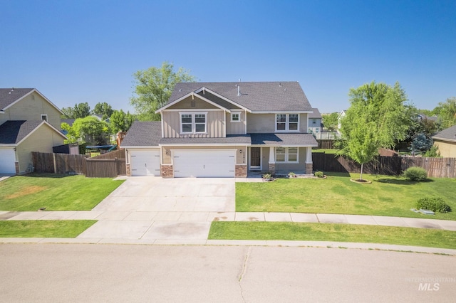 12476 W Kempshire Ct, Star, ID 83669 - craftsman-style home with board and batten siding, driveway, a garage, and a shingled roof