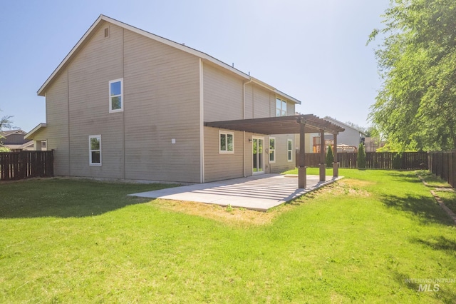 12476 W Kempshire Ct, Star, ID 83669 - back of property with a pergola, a patio, and a fenced backyard