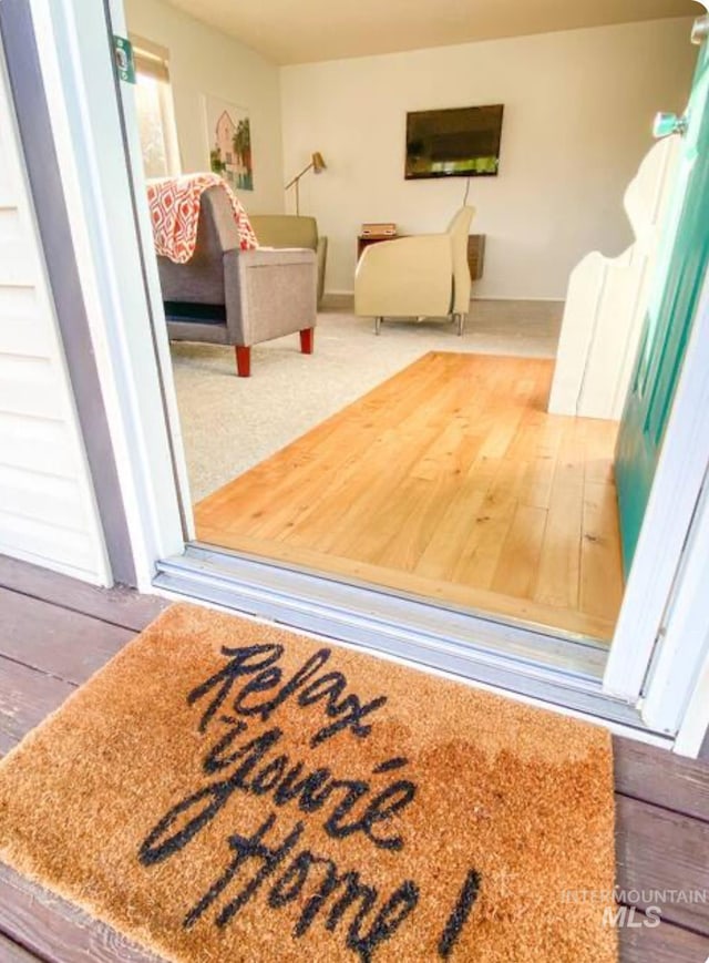 interior space featuring hardwood / wood-style flooring