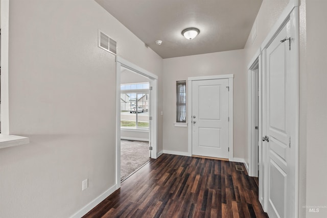 entryway featuring dark hardwood / wood-style flooring