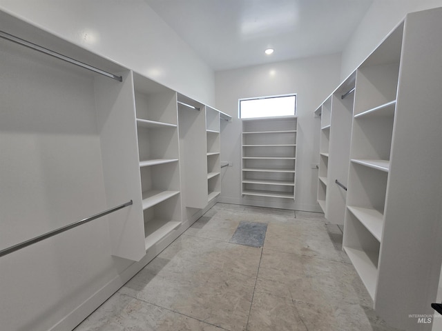 view of walk in closet
