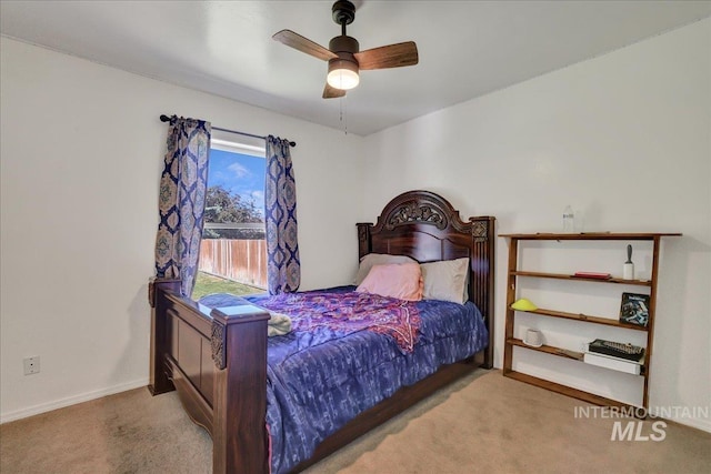 197 Cedarpark Cir, Twin Falls, ID 83301 - bedroom with carpet flooring, baseboards, and a ceiling fan