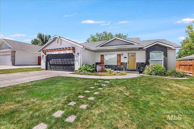 197 Cedarpark Cir, Twin Falls, ID 83301 - ranch-style home with an attached garage and concrete driveway