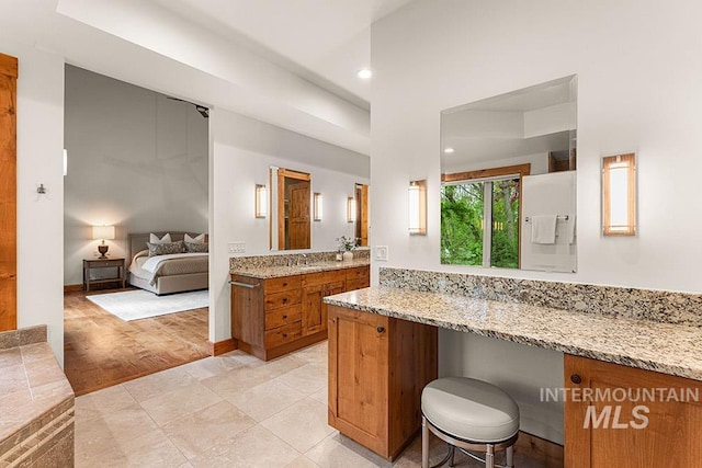 1040 W Bogus Vw, Eagle, ID 83616 - full bathroom featuring vanity, connected bathroom, and recessed lighting