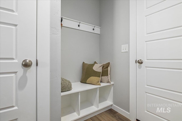 4849 N Willowside Ave, Meridian, ID 83646 - mudroom with wood finished floors and baseboards